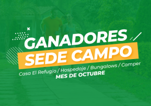 GANADORES DE SORTEO – OCTUBRE: Sede Campo | Habitaciones, bungalows, camper y casa El Refugio