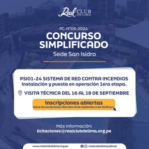 Concurso Simplificado – SISTEMA DE RED CONTRA INCENDIOS